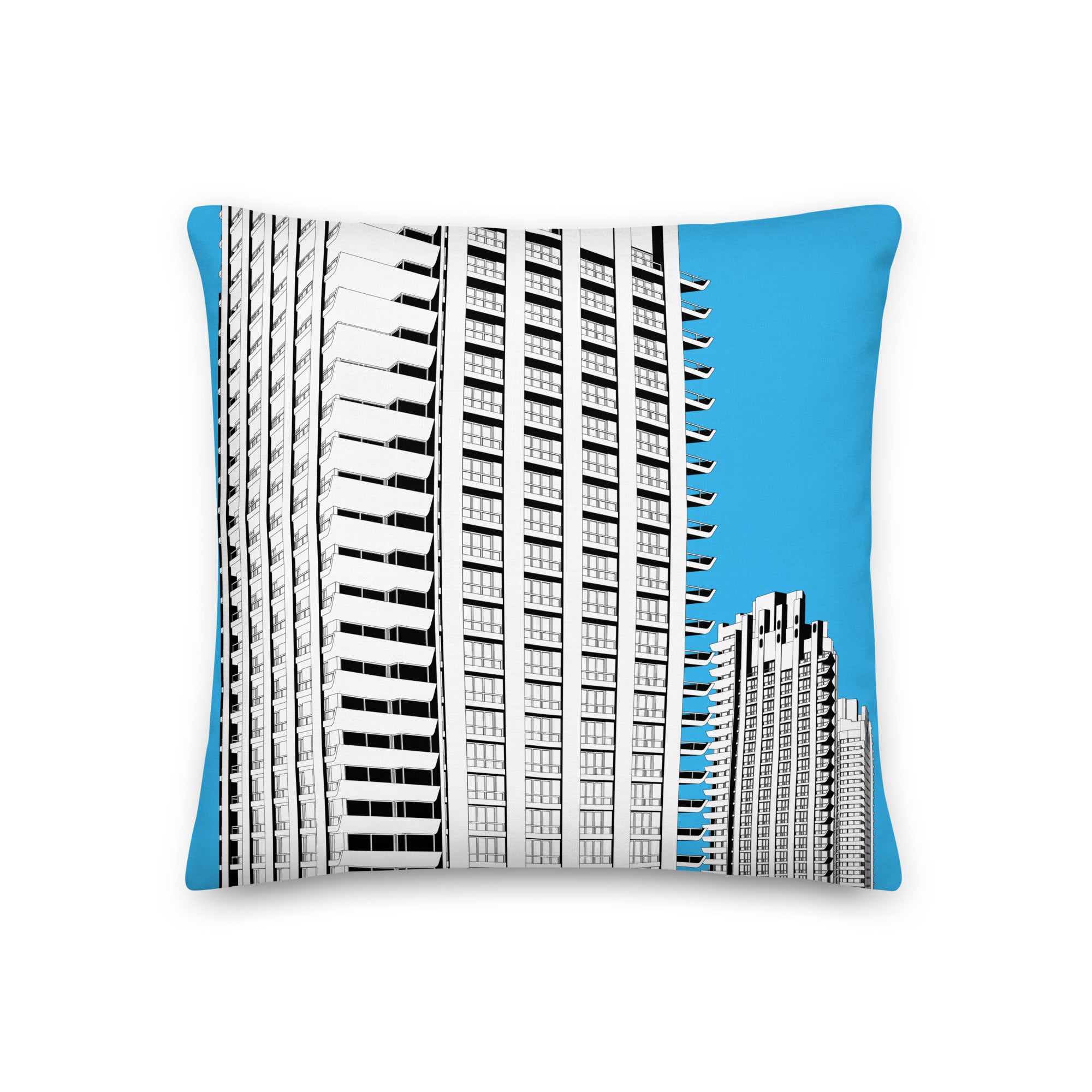 Barbican Towers Blue Cushions