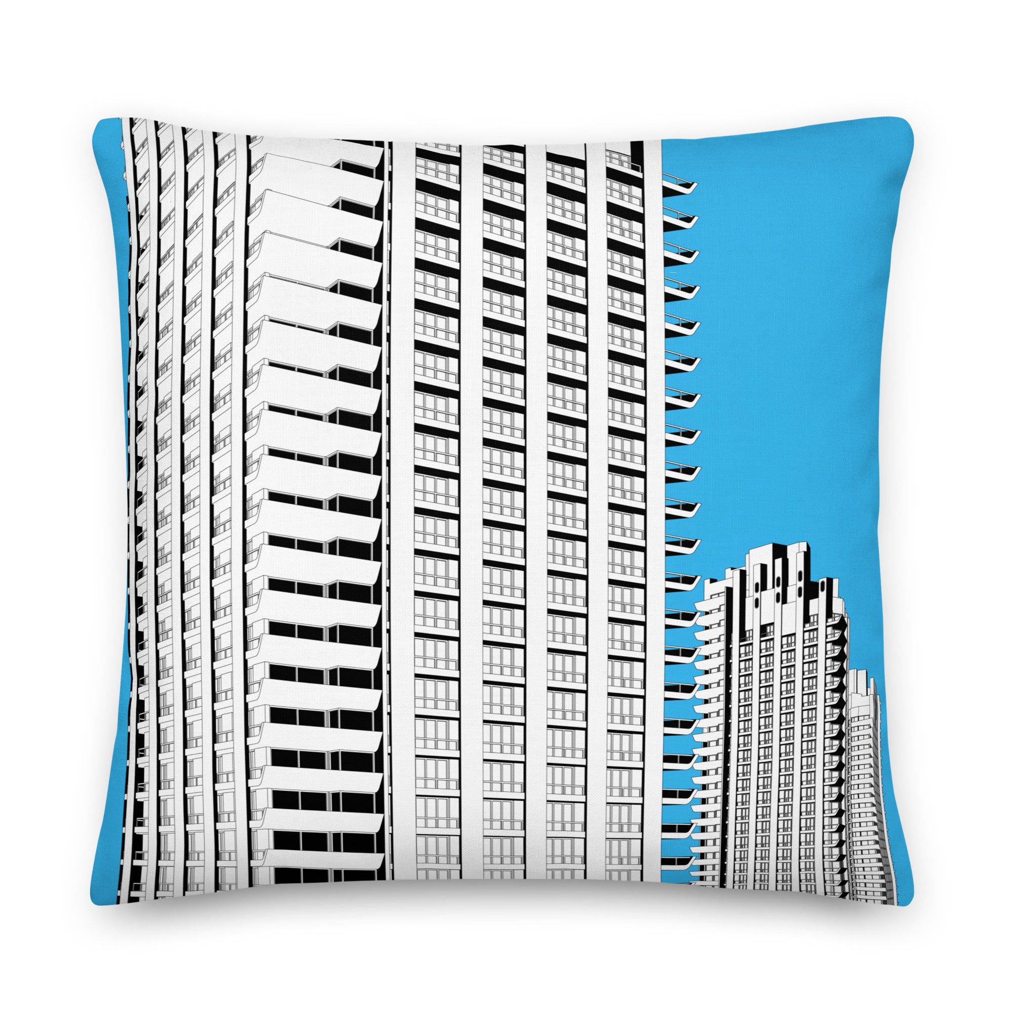 Barbican Towers Blue Cushions