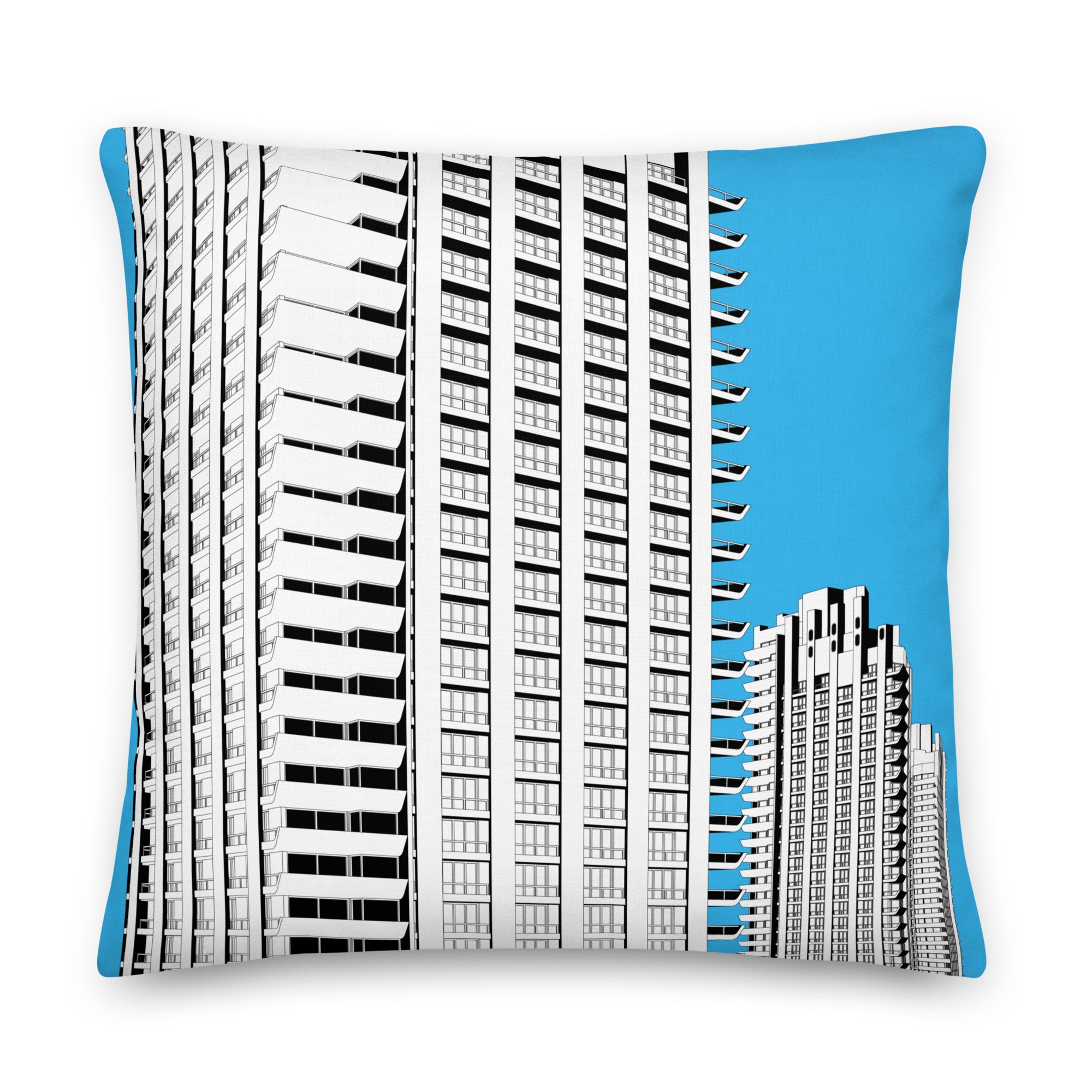 Barbican Towers Blue Cushions