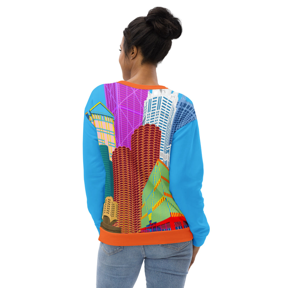 Chicago Skyline Recycled Unisex Sweatshirt