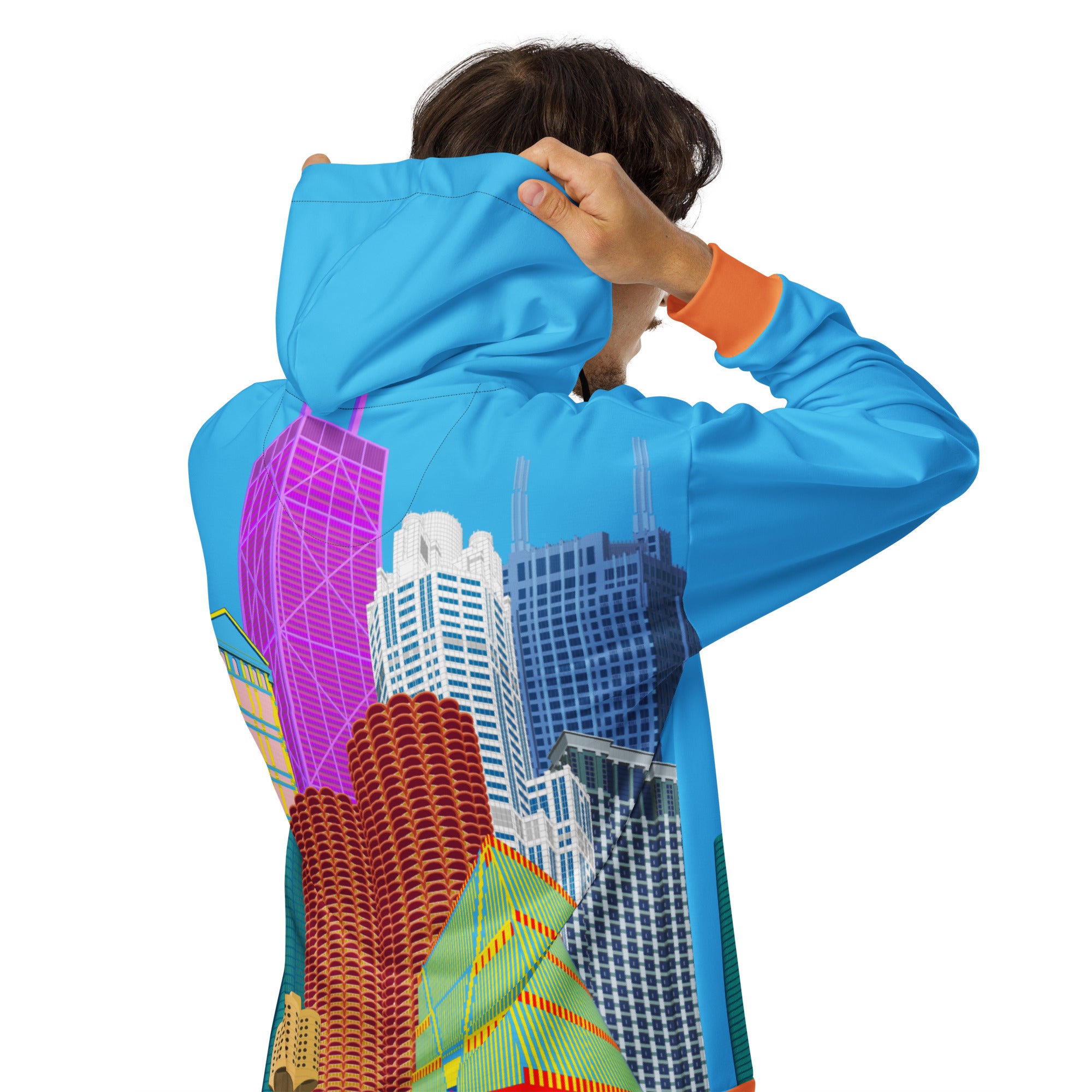 Chicago Skyline Recycled Unisex Zip Hoodie