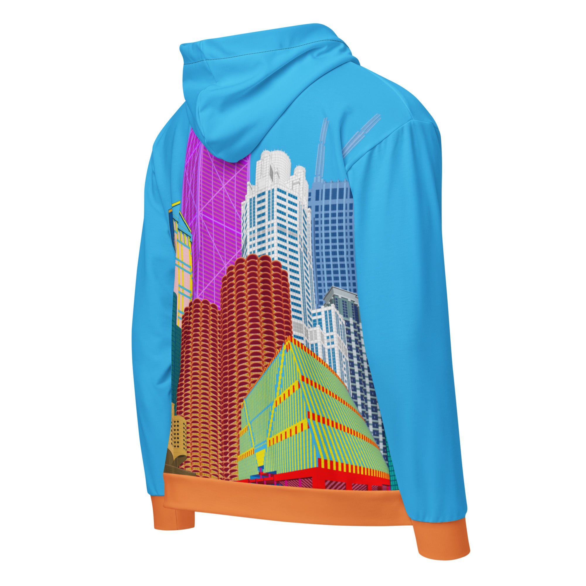 Chicago Skyline Recycled Unisex Zip Hoodie