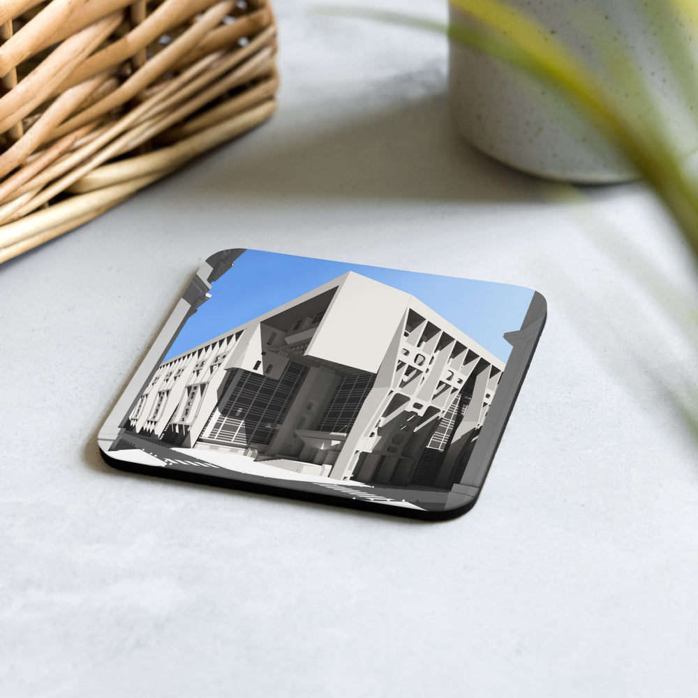 Banco de Londres with Shadows Cork-back Coaster
