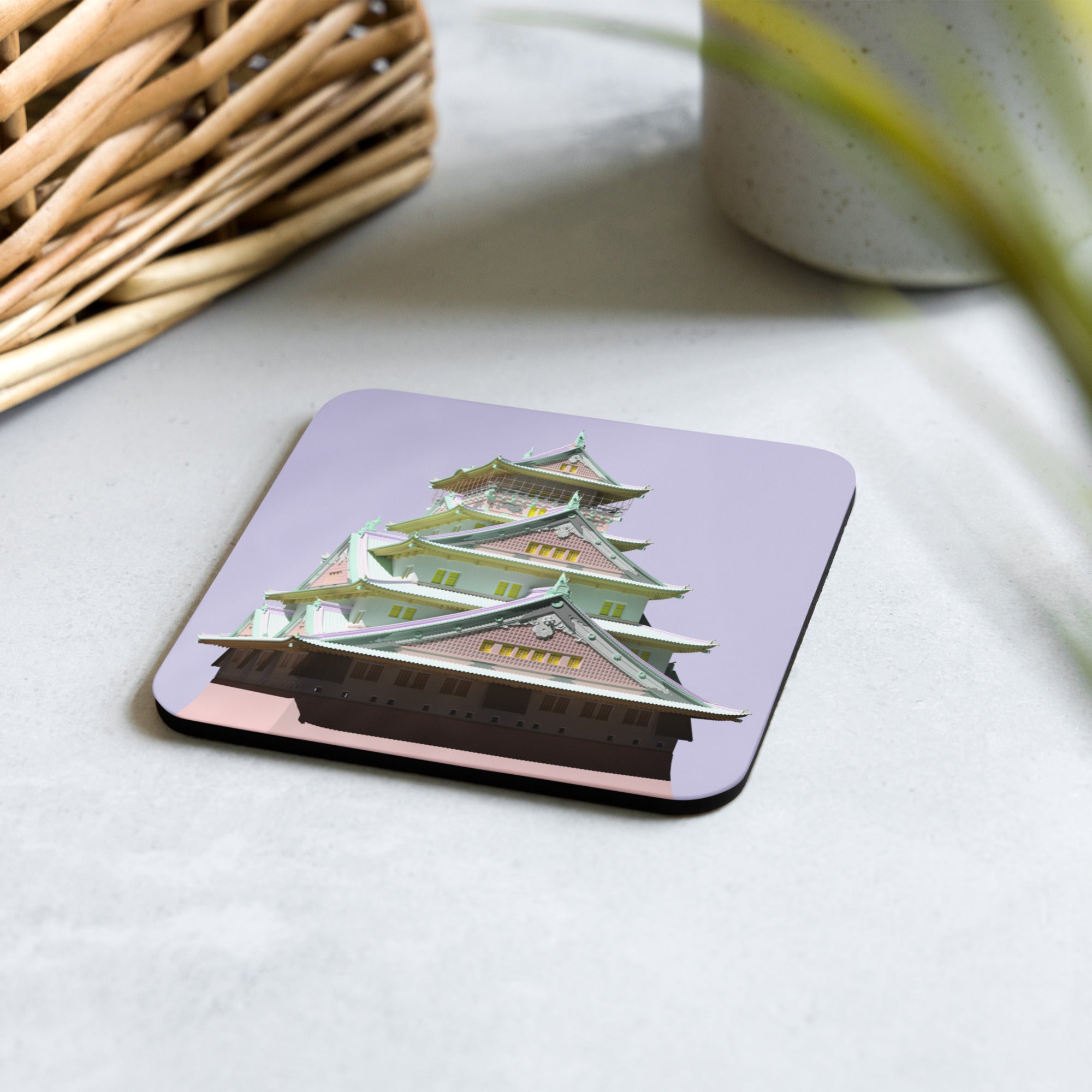 Osaka Castle Cork-Back Coaster