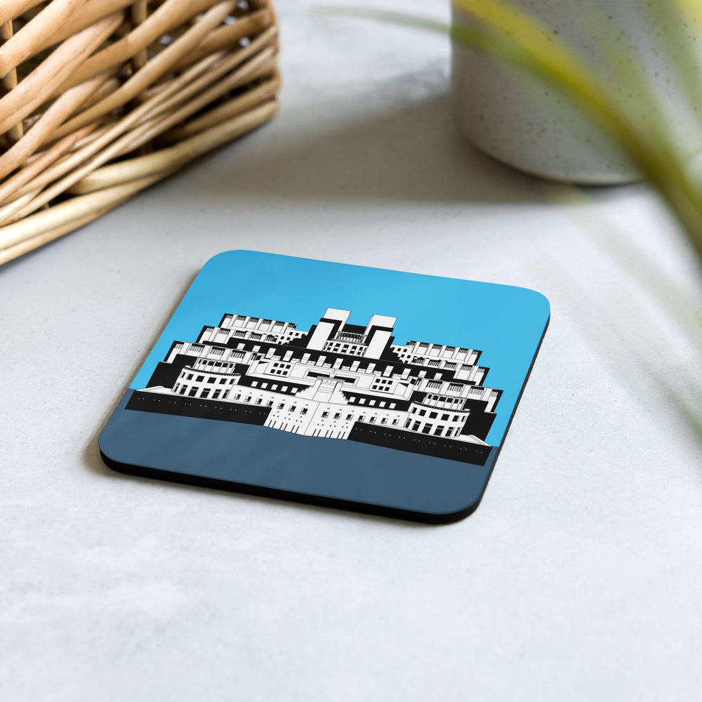 MI6 Building Cork-back Coaster