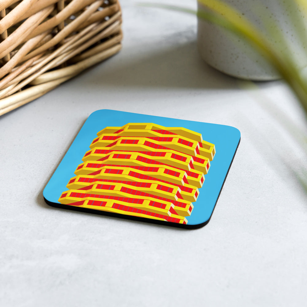 Number One Croydon Colour Illustration Cork-Back Coaster