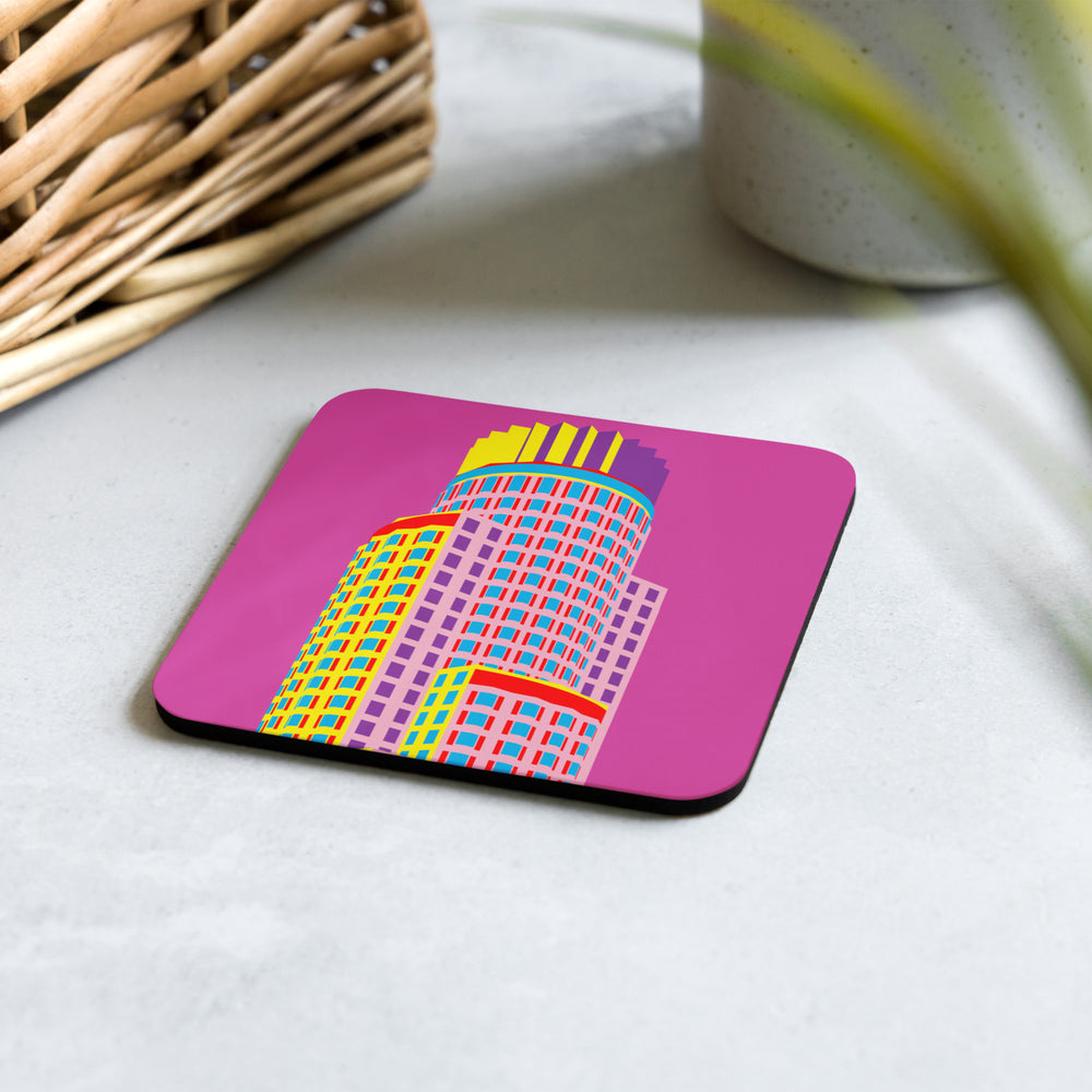 Library Tower / US Bank Tower LA Colour Cork-Back Coaster