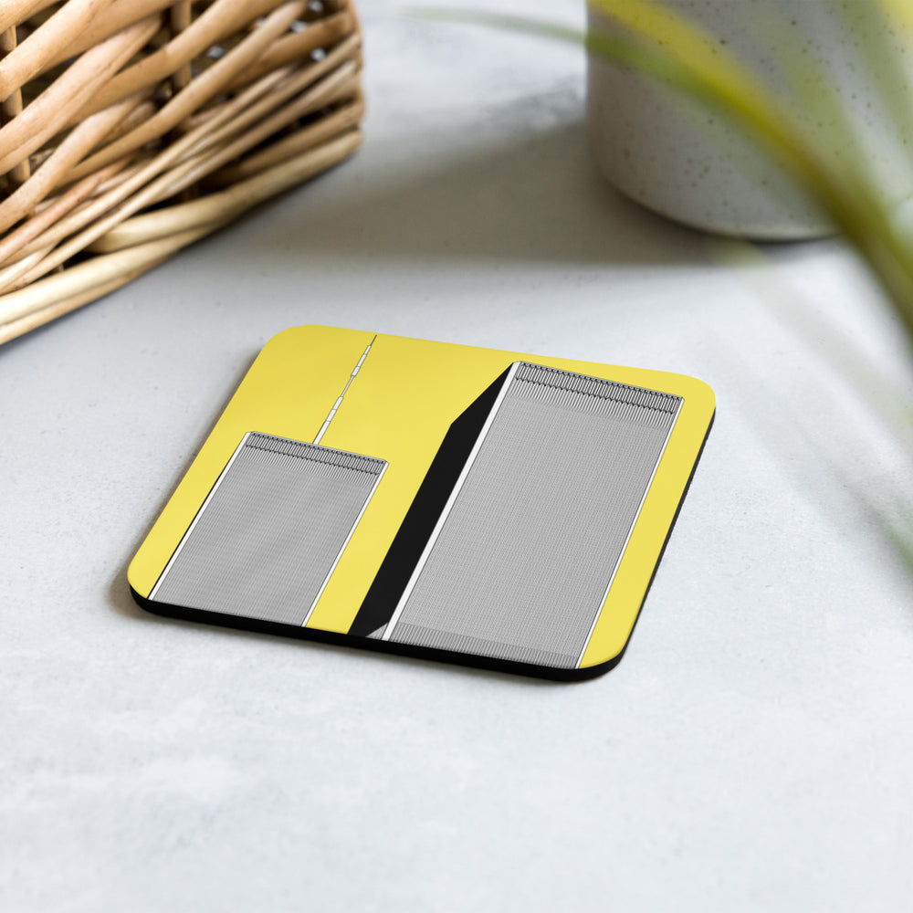 World Trade Center Cork-Back Coaster