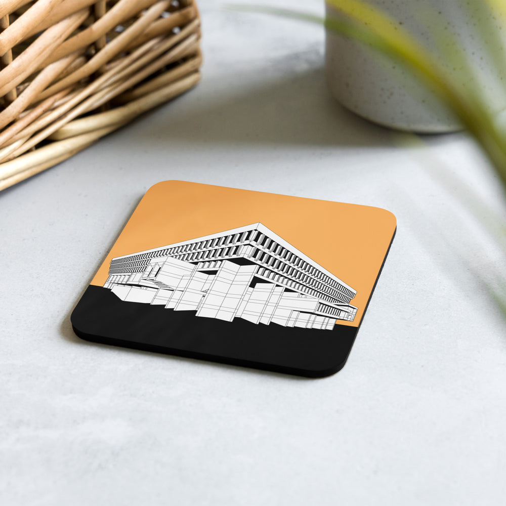 Boston City Hall Cork-back Coaster