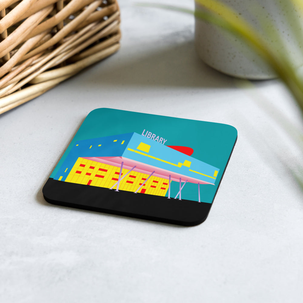 Peckham Library Cork-Back Coaster