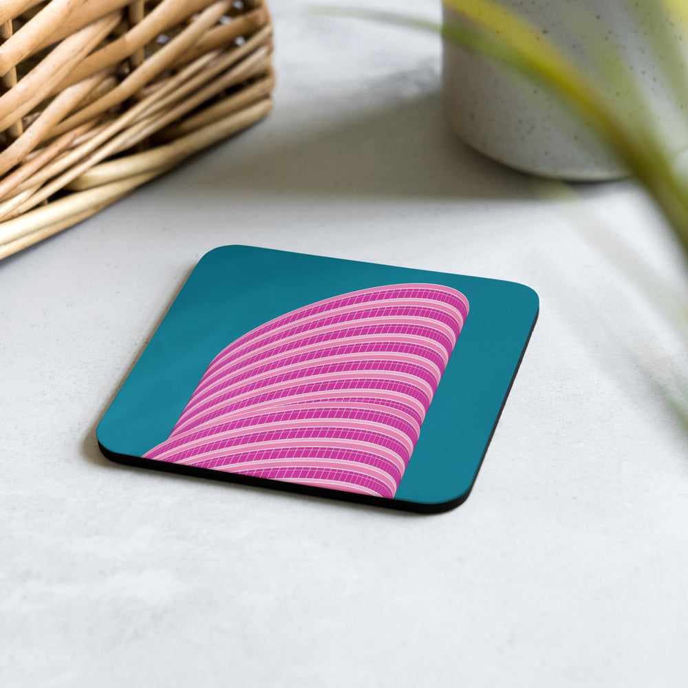 Lipstick Building Colour Cork-back Coaster