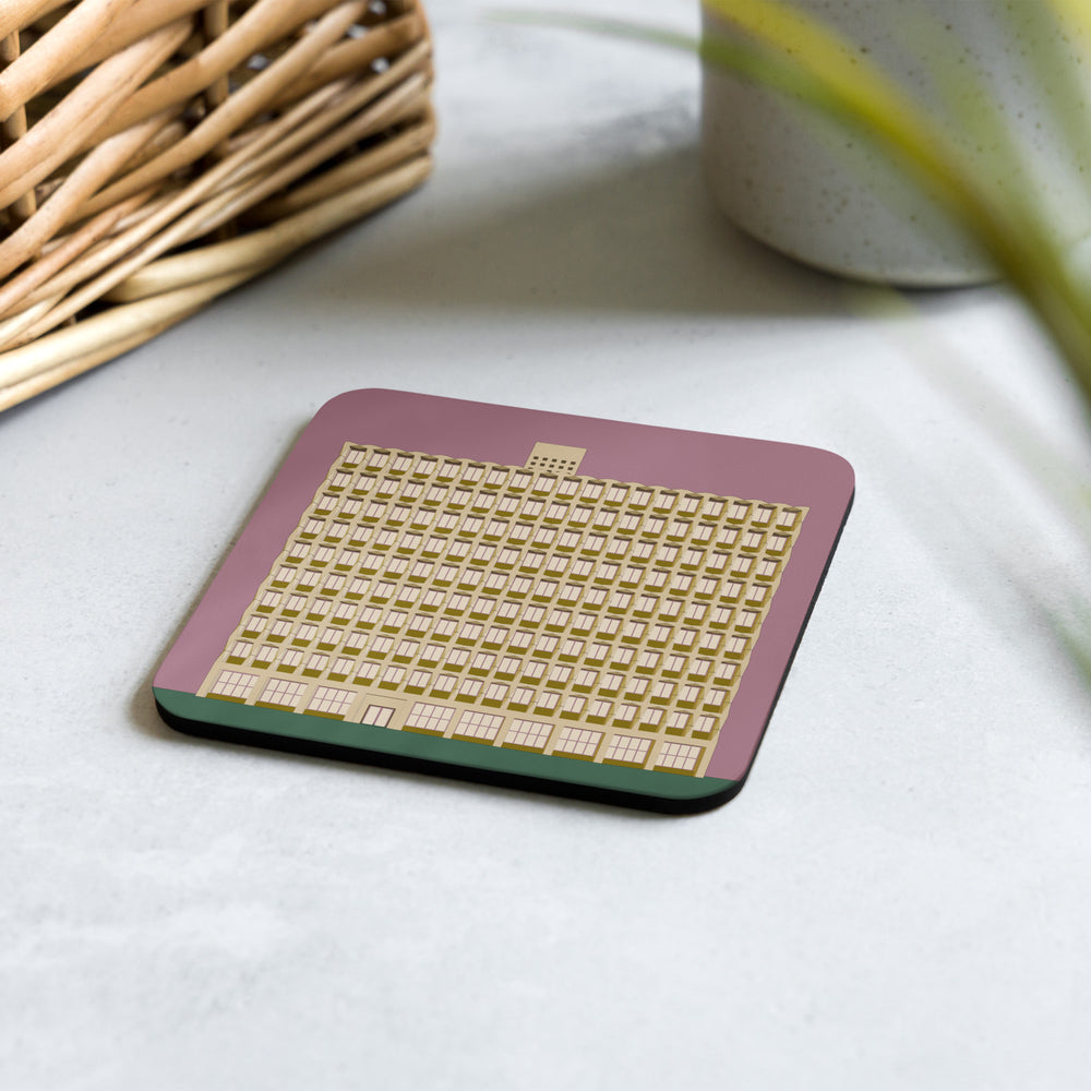 Nagler Hall Cork-Back Coaster