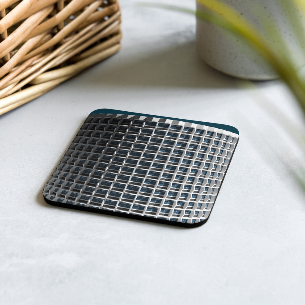 Space House With Shadows Cork-back Coaster