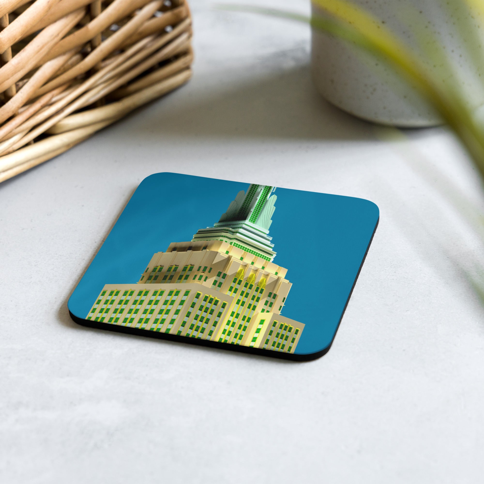 Empire State Building Cork-back Coaster Art Deco New York City 