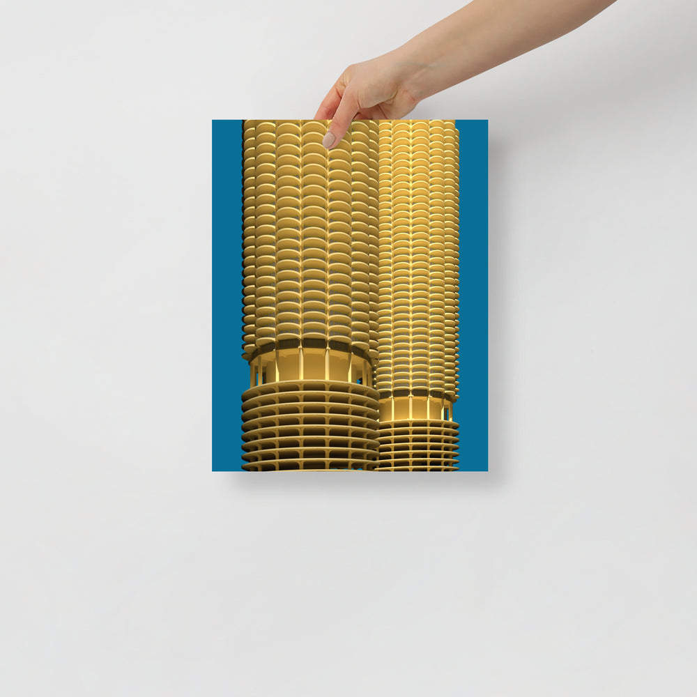 Marina City Posters with Shadows
