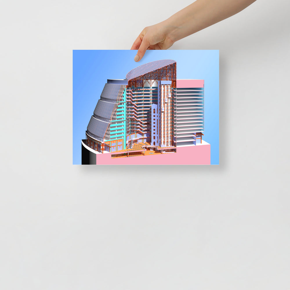 James R. Thompson Center Sectional Perspective Posters