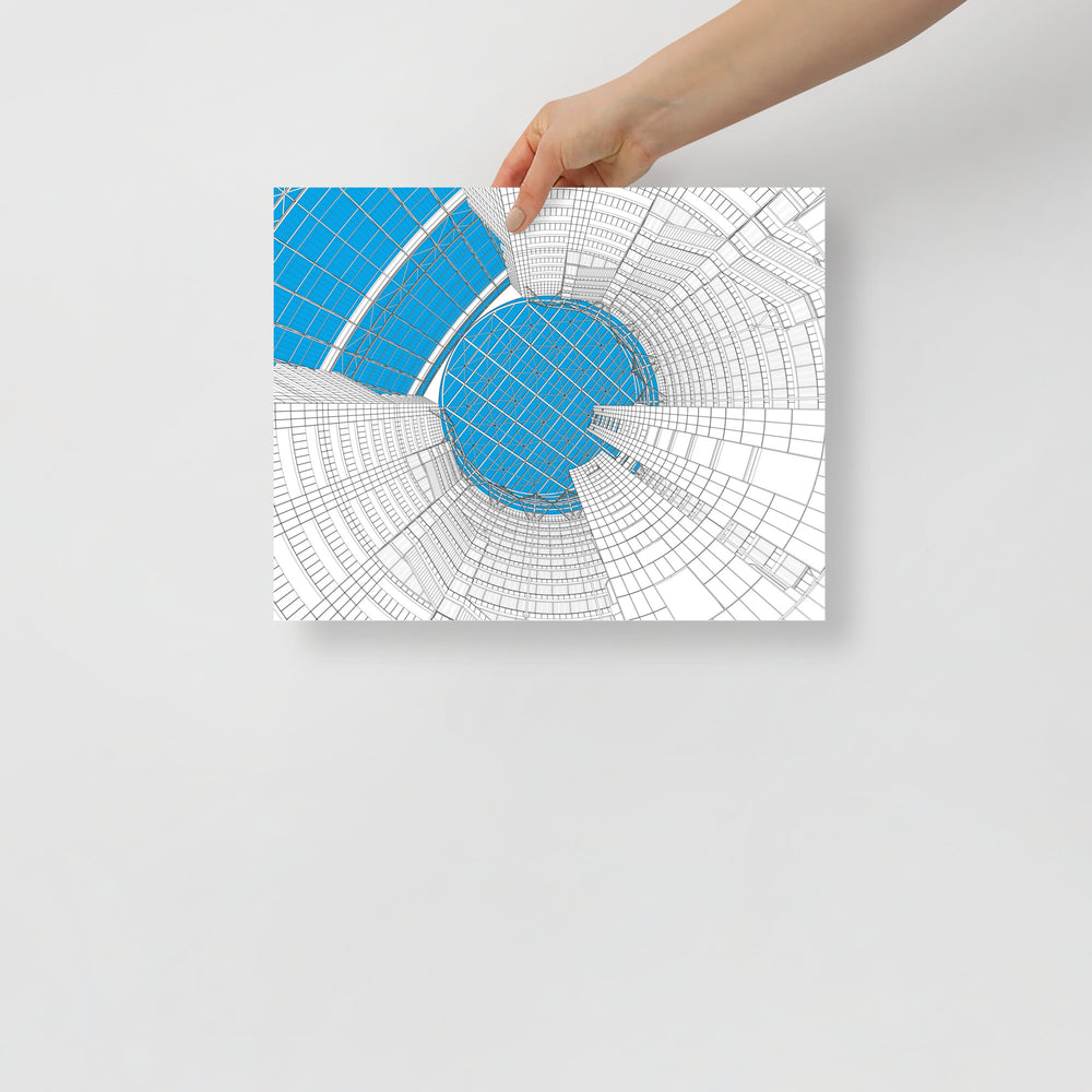 James R. Thompson Center Looking Up B&W Posters