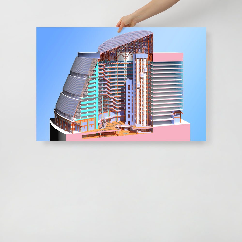 James R. Thompson Center Sectional Perspective Posters