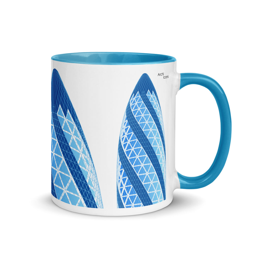30 St Mary Axe (the Gherkin) Blue or Yellow Mugs
