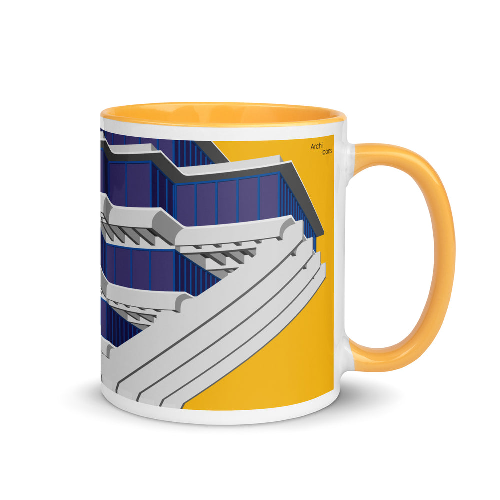 Geisel Library Mugs with Orange Handle and Interior