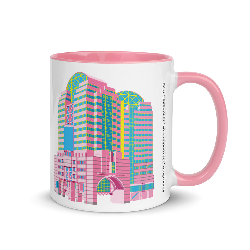 Alban Gate (125 London Wall) Different Coloured Mugs