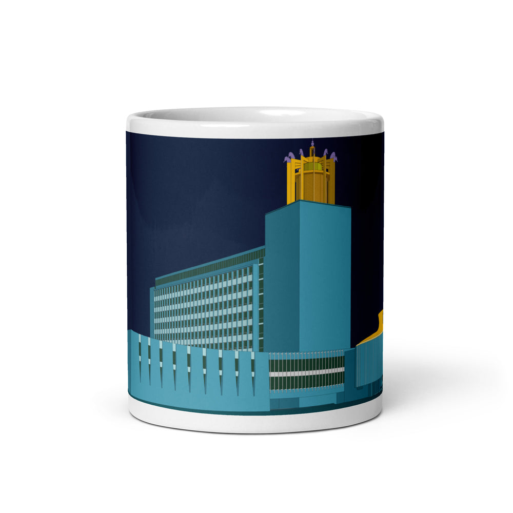 Newcastle Civic Centre Colour Illustration Mugs