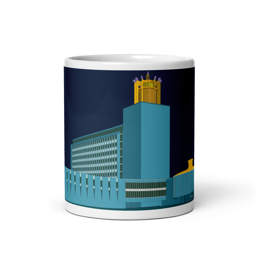 Newcastle Civic Centre Colour Illustration Mugs