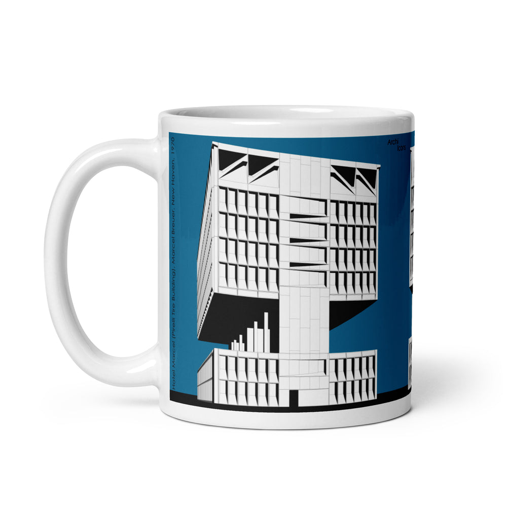 Hotel Marcel (Pirelli Tire Building) Blue Mugs