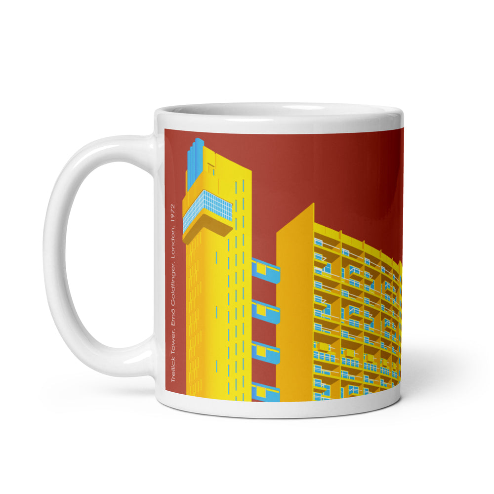 Trellick Tower Colour illustration Mugs