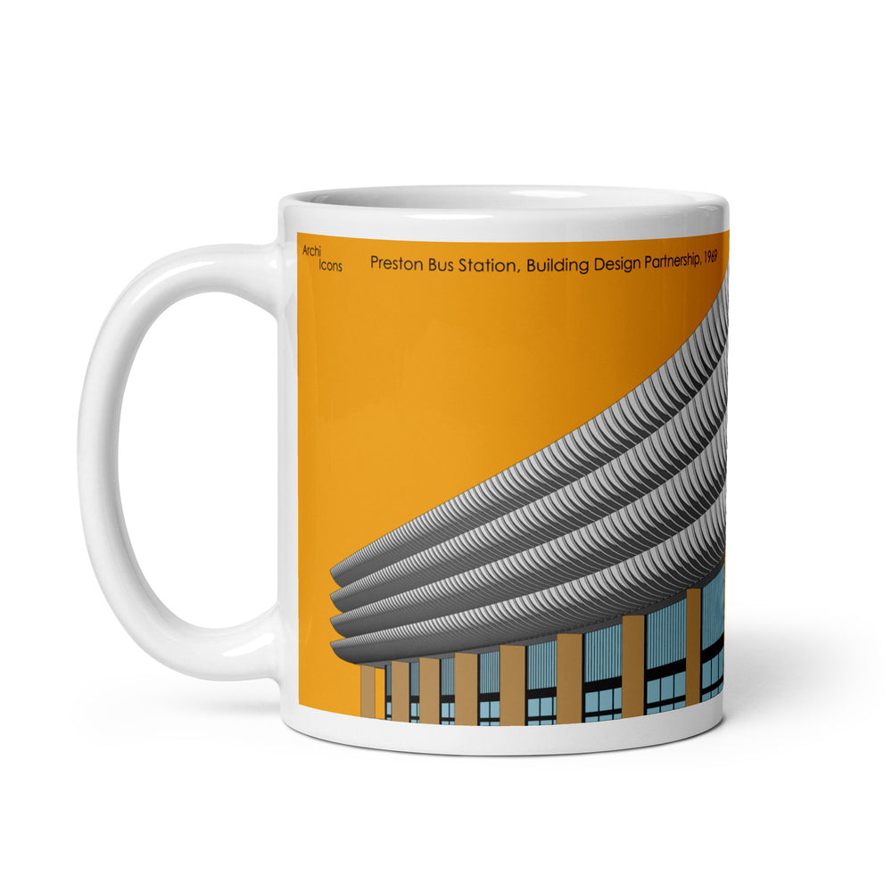Preston Bus Station Orange Mugs