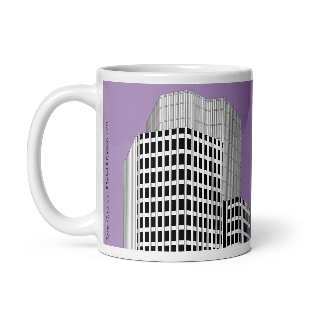 Tower 42 (Nat West Tower) Purple Mugs