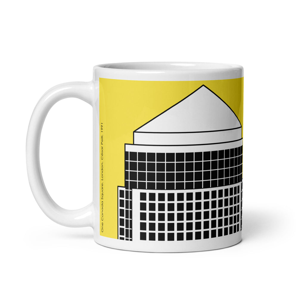 One Canada Square (Canary Wharf) Yellow Mugs