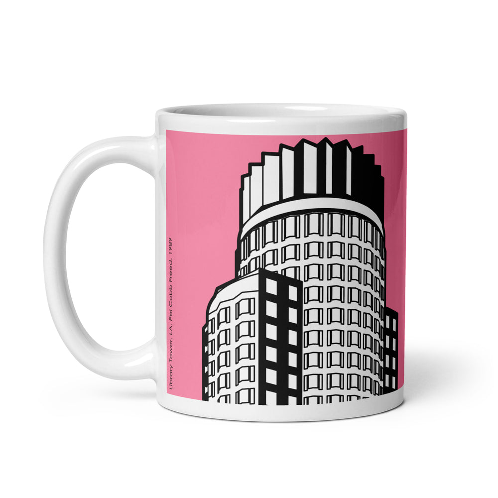Library Tower / US Bank Tower LA Pink Mugs