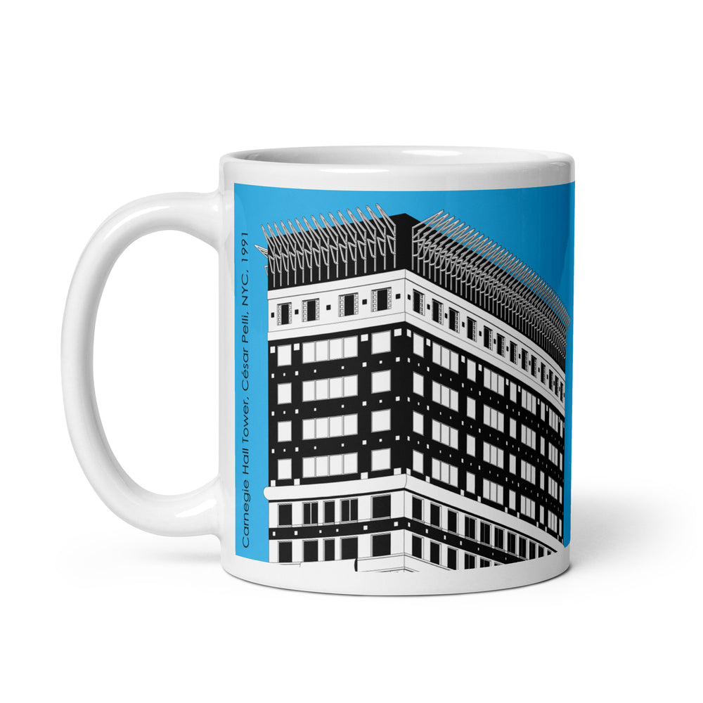 Carnegie Hall Tower Blue Mugs