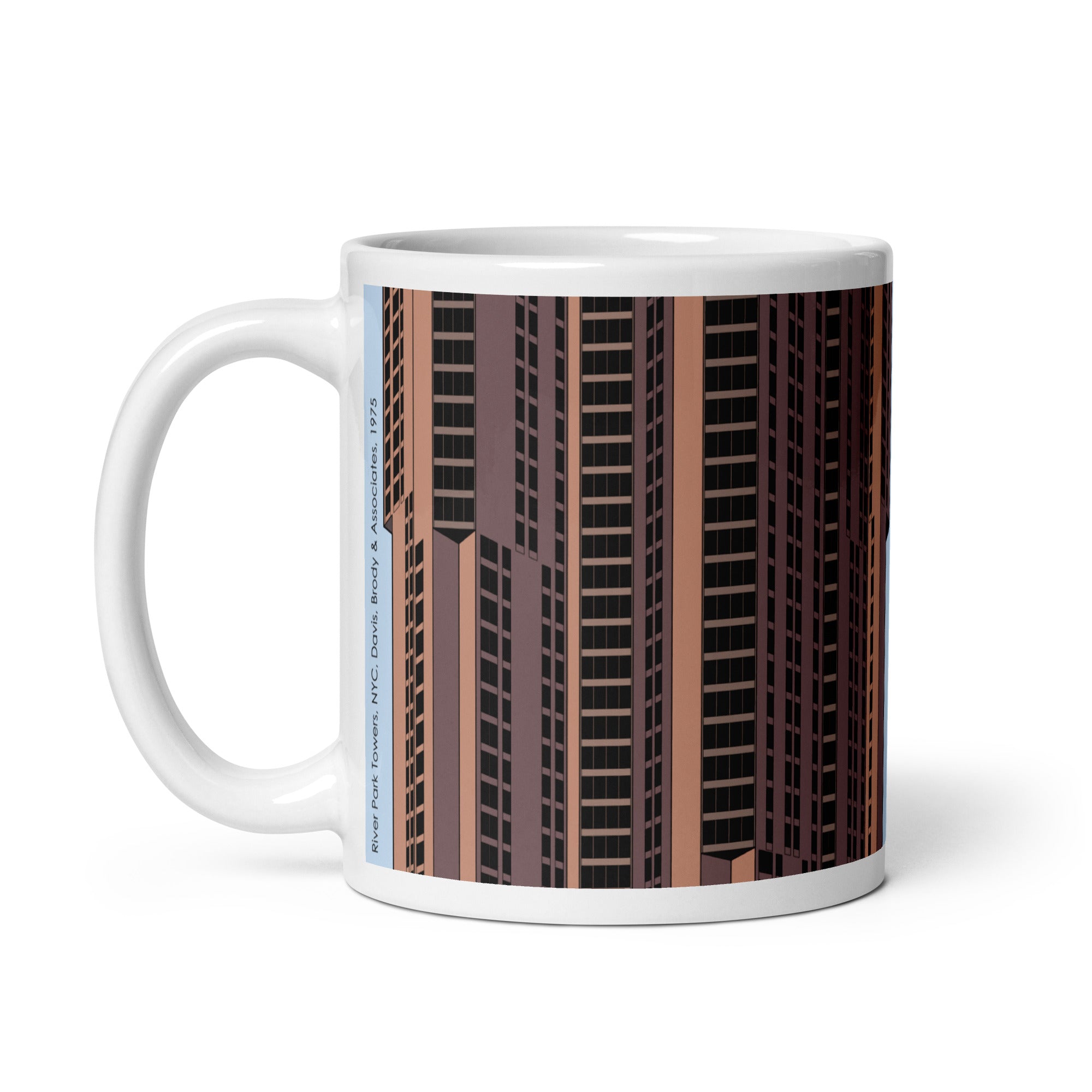 River Park Towers Colour Illustration Mugs