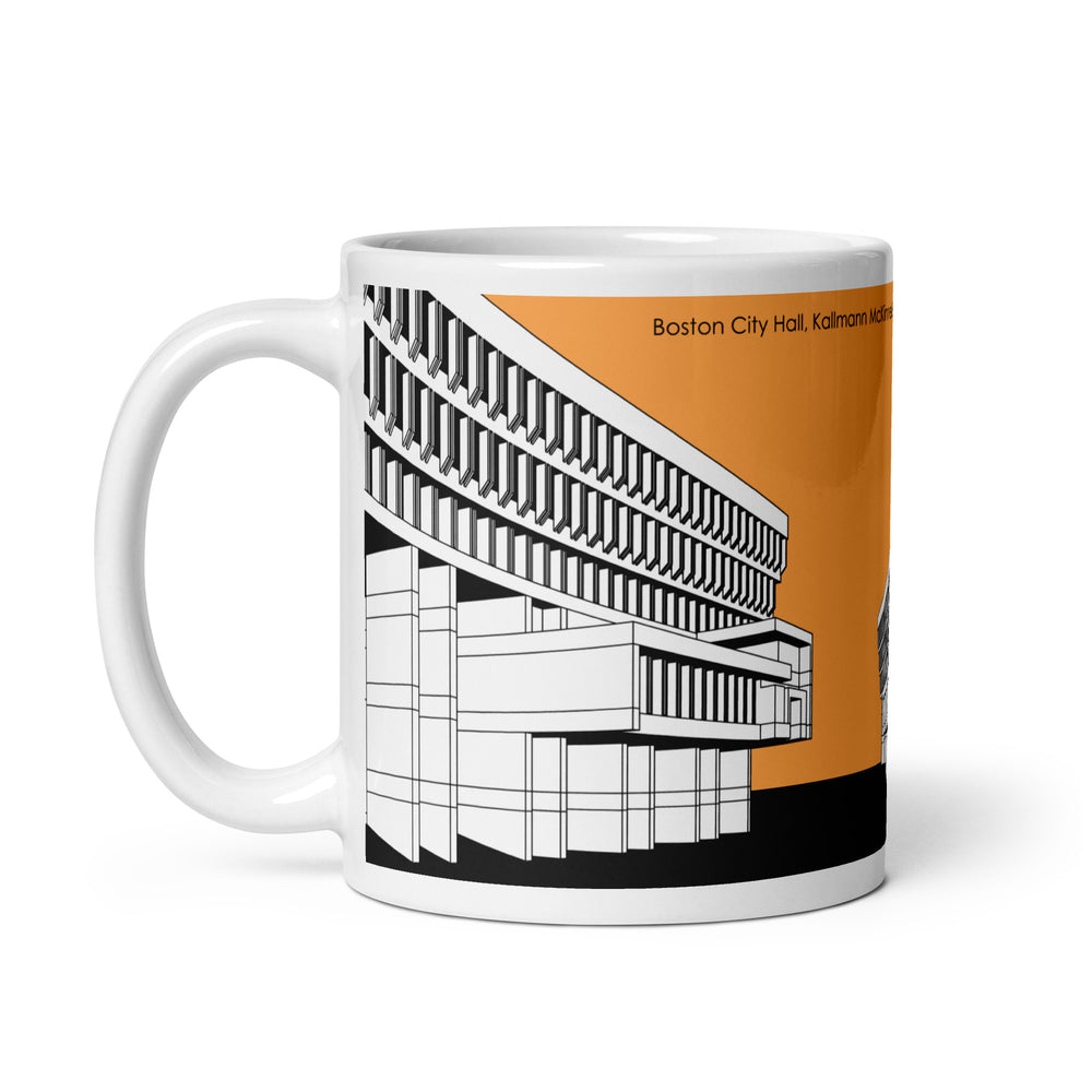 Boston City Hall Orange Mugs
