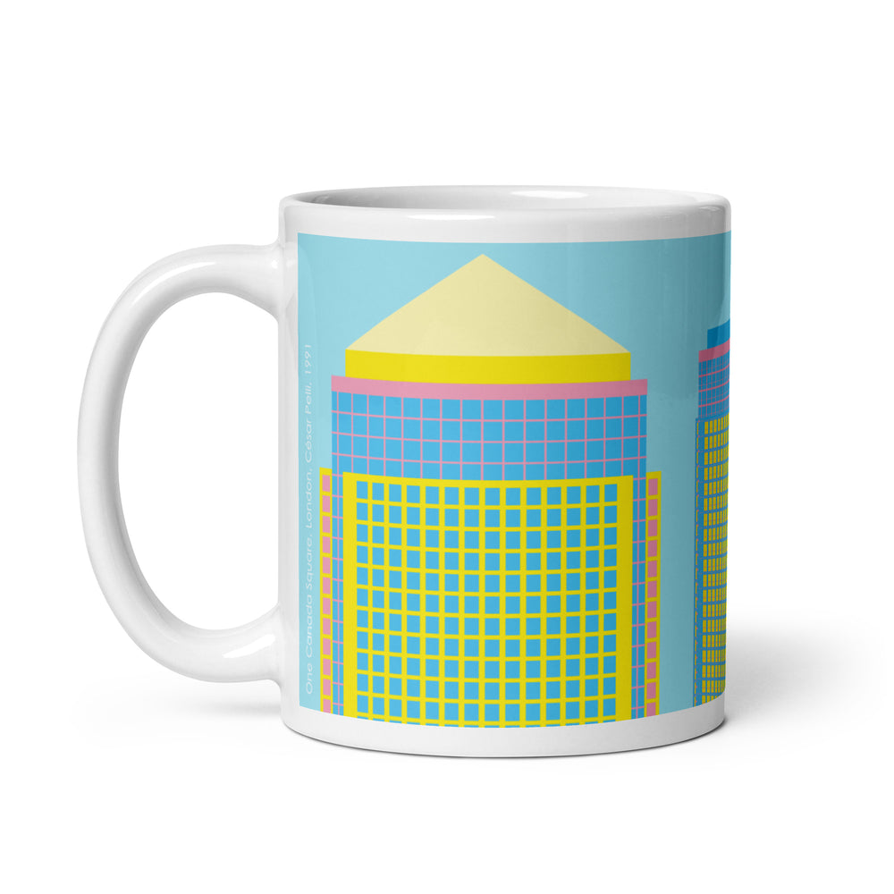 One Canada Square (Canary Wharf) Colour Illustration Mugs