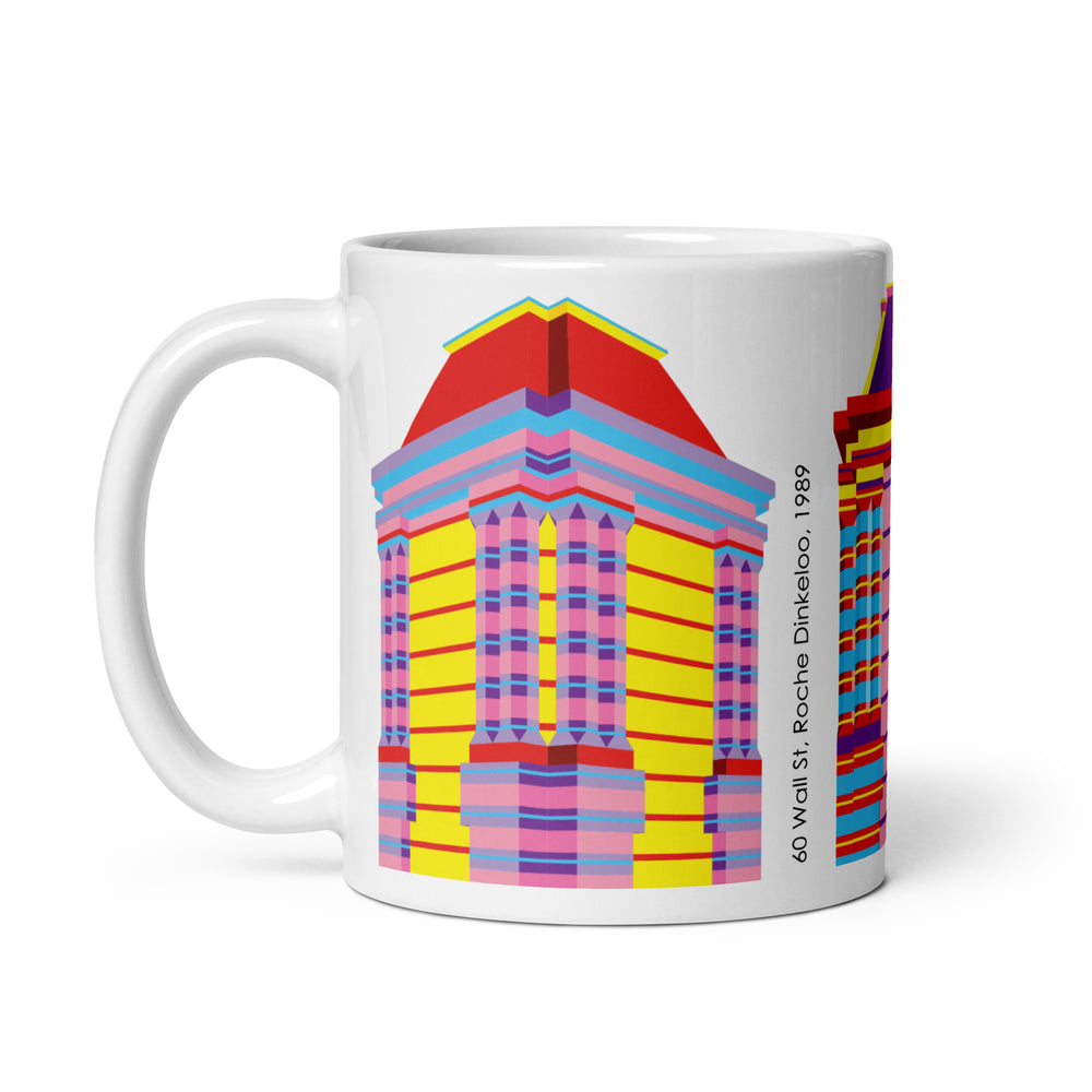 60 Wall Street Colour Mugs with 3 views