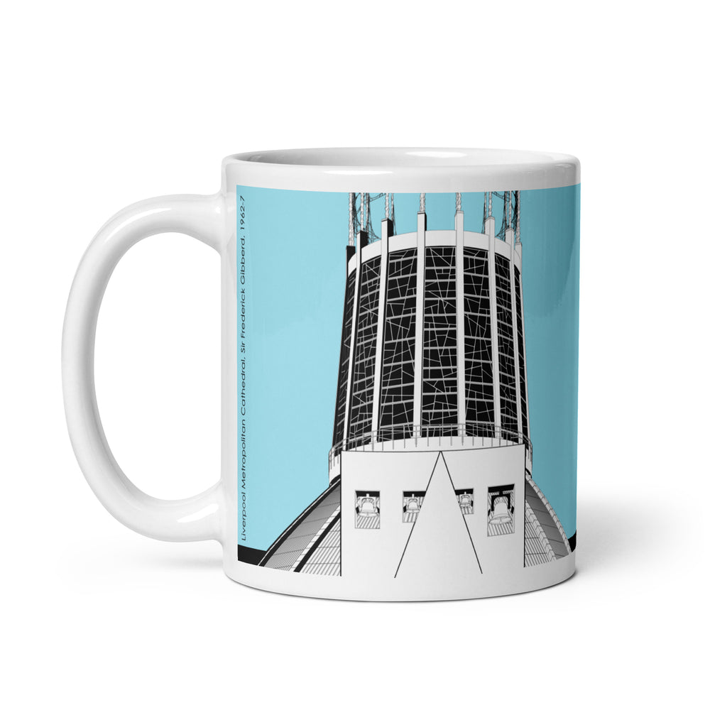 Liverpool Metropolitan Cathedral Blue Mugs