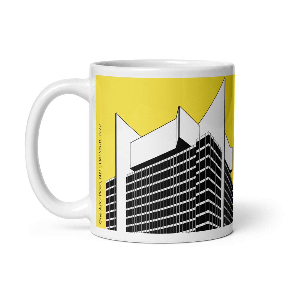 One Astor Plaza Yellow Mugs