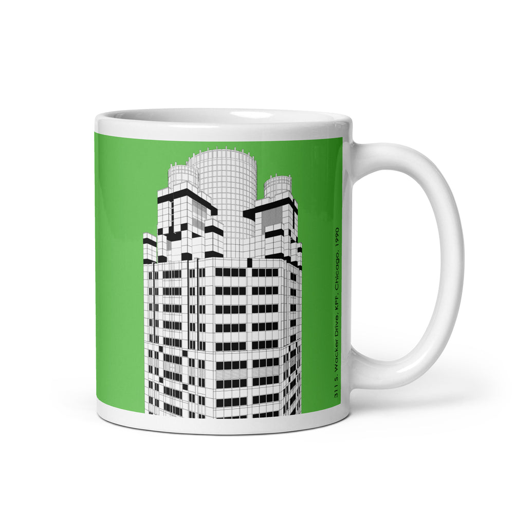 311 South Wacker Drive Green Mugs