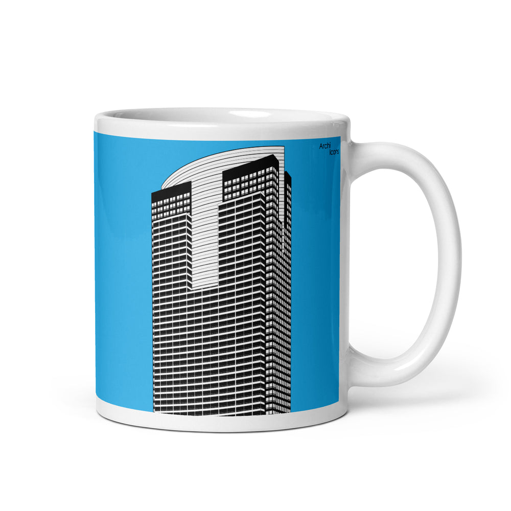 Gas Company Tower Blue Mugs