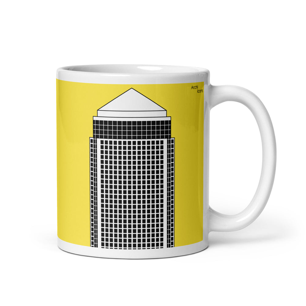 One Canada Square (Canary Wharf) Yellow Mugs