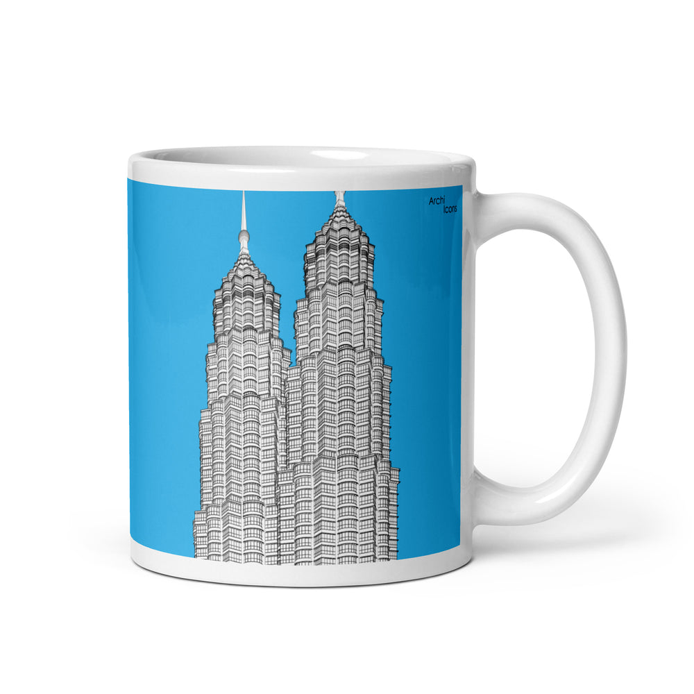 Petronas Towers Blue Mugs