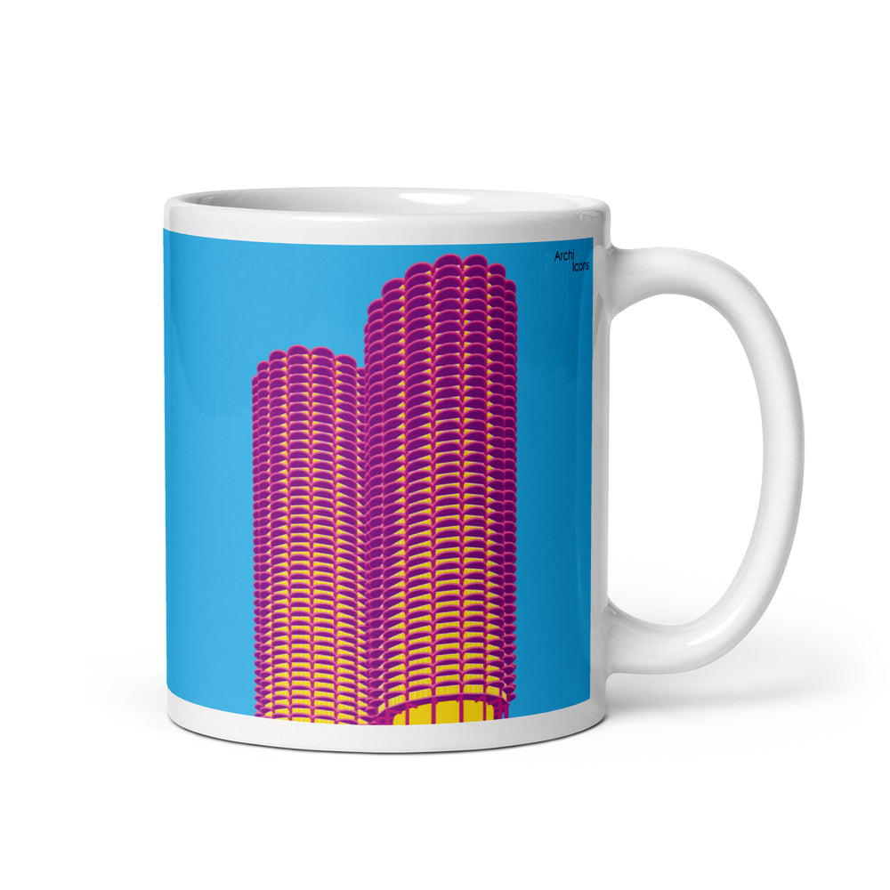 Marina City Colour Illustration Mugs