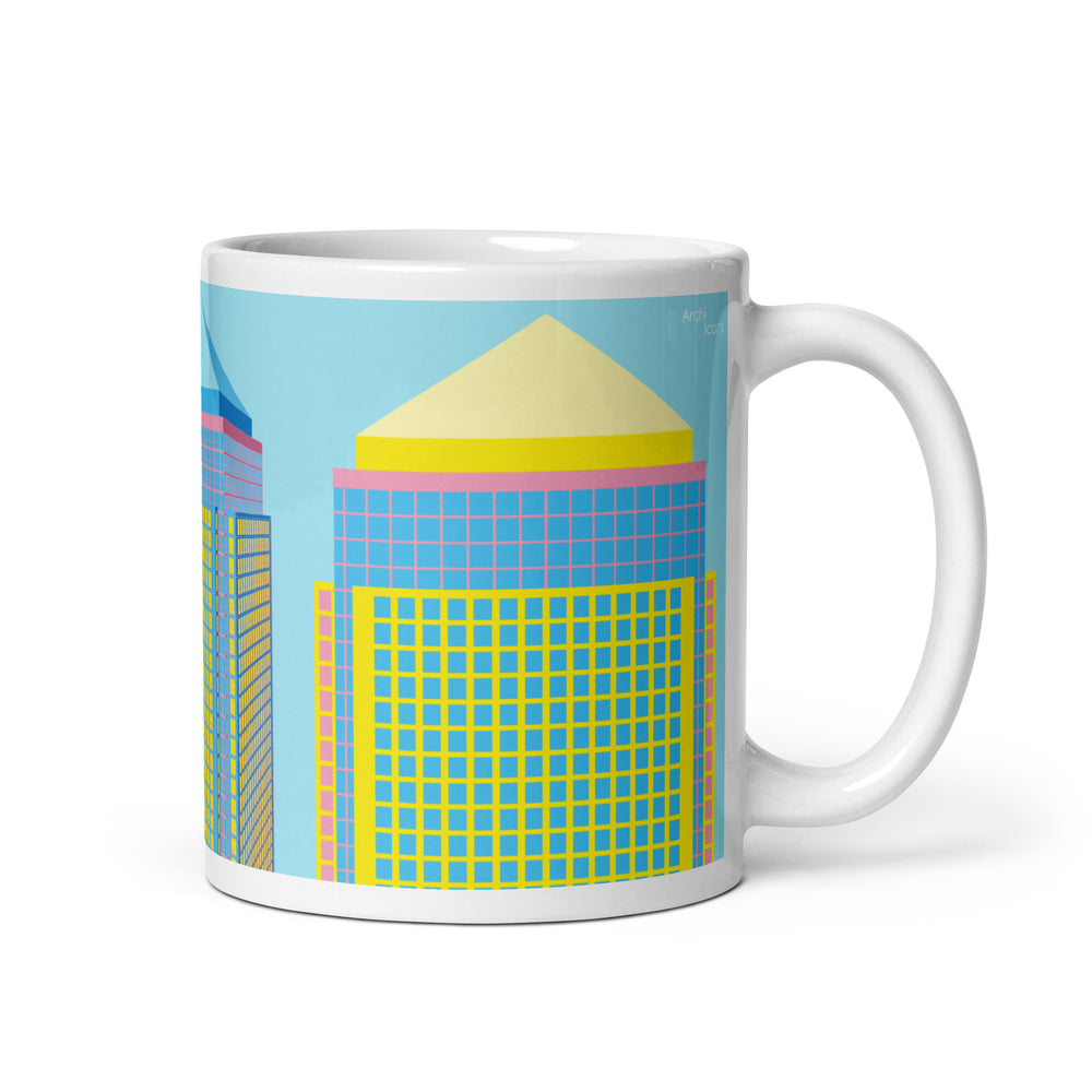One Canada Square (Canary Wharf) Colour Illustration Mugs