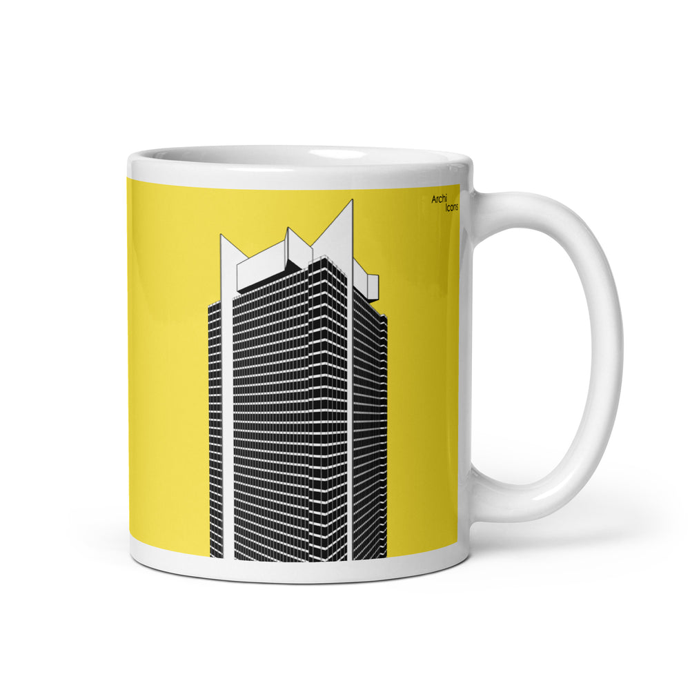 One Astor Plaza Yellow Mugs