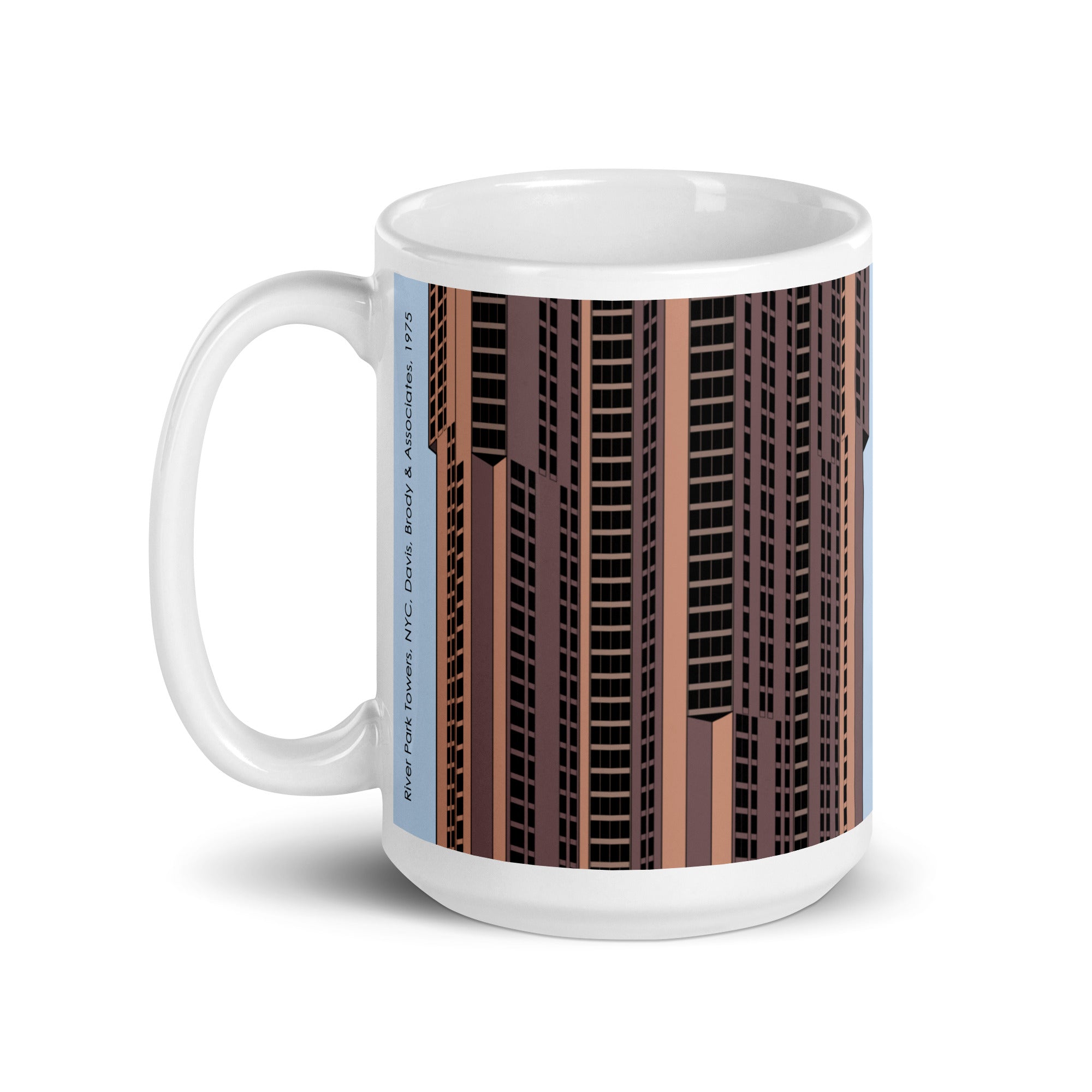 River Park Towers Colour Illustration Mugs
