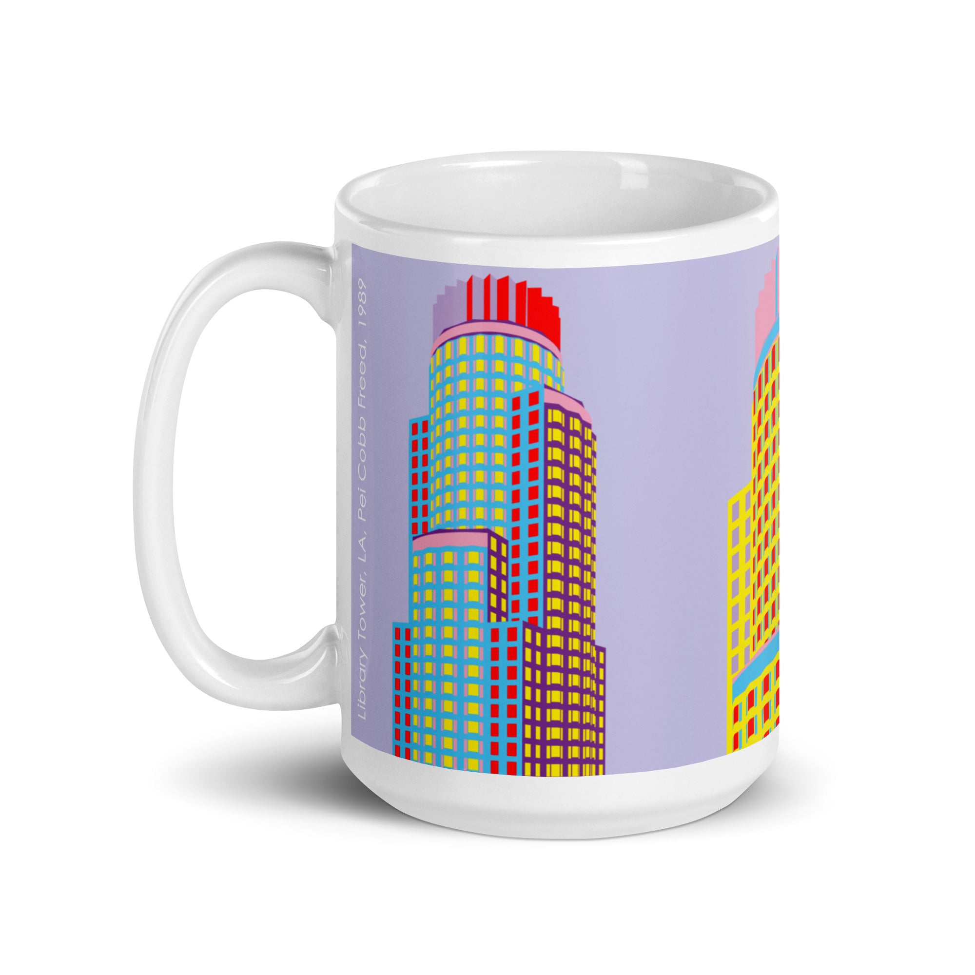 Library Tower / US Bank Tower LA Colour Illustration Mugs