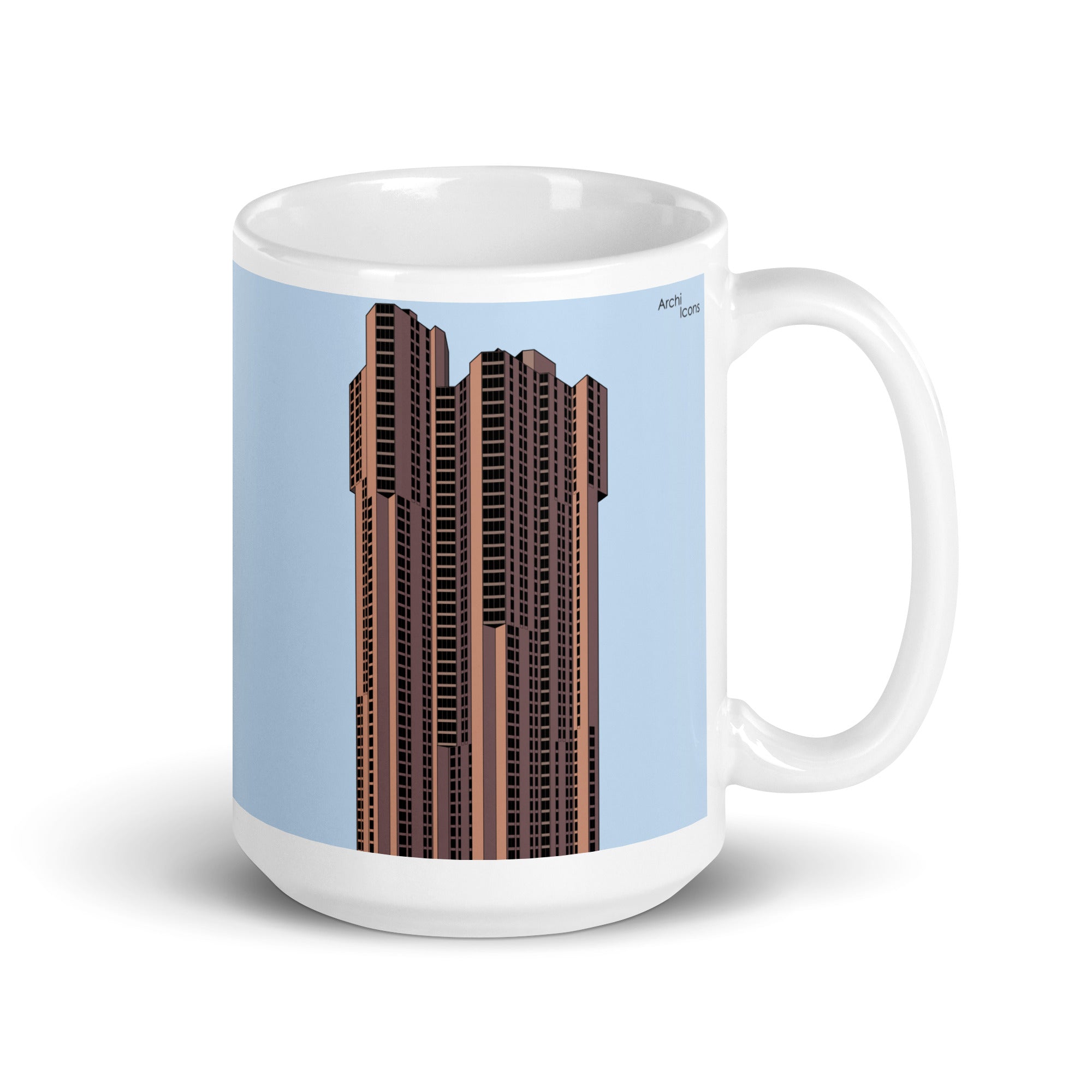 River Park Towers Colour Illustration Mugs